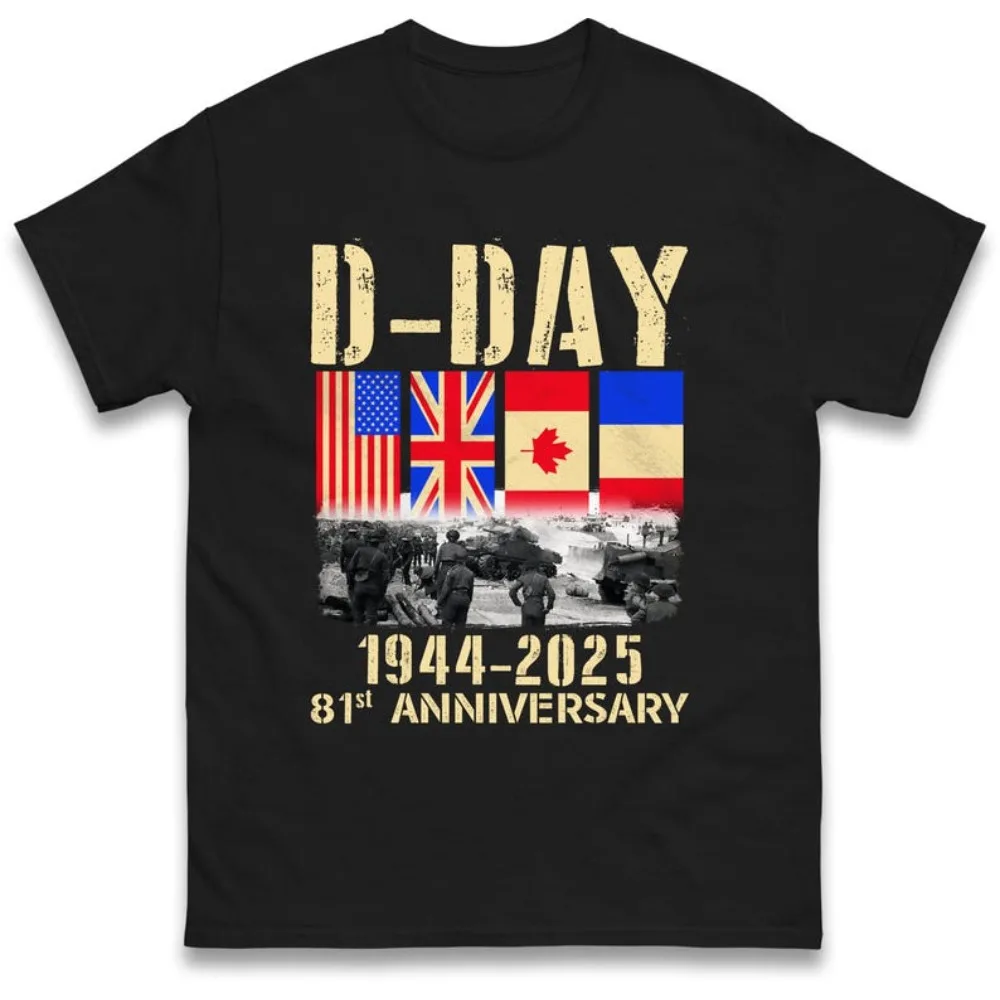 Футболка D-Day, подземная Нормандия, 81-я годовщина, 1944-2025, флаг Великобритании, подарочная футболка, футболка для ветеранов, мужская хлопковая футболка с круглым вырезом и коротким рукавом
Футболка D-Day, подземная Нормандия, 81-я годовщина, 1944-2025, флаг Великобритании, подарочная футболка, футболка для ветеранов, мужская хлопковая футболка с круглым вырезом и коротким рукавом