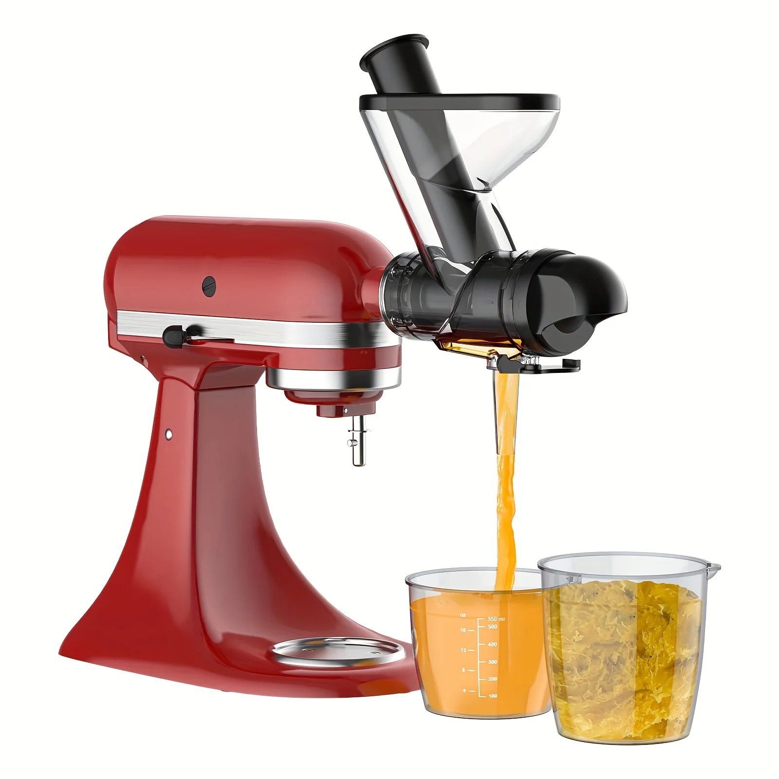 Masticating Juicer Attachment For KA Stand Mixer, Cold Press Juicer Machine, Slow Masticating Juicer Attachment With Dual Feed Chute, All KA Mixer Attachments
Masticating Juicer Attachment For KA Stand Mixer, Cold Press Juicer Machine, Slow Masticating Juicer Attachment With Dual Feed Chute, All KA Mixer Attachments