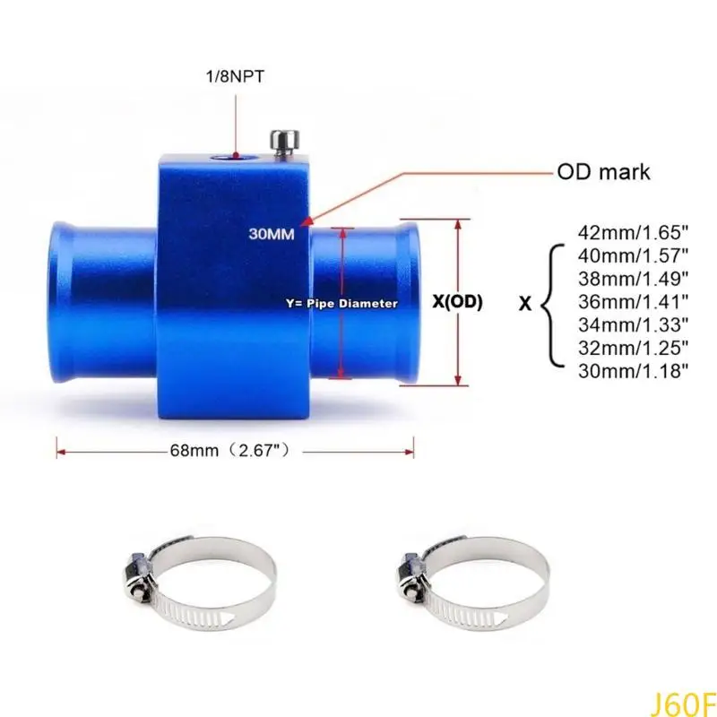 J60F 18/20/22/24/28/30/32/34/36/38/40MM Radiator Adaptor Water Temp Gauge Temp Hose Adapter Attachment Hose Clamps
J60F 18/20/22/24/28/30/32/34/36/38/40MM Radiator Adaptor Water Temp Gauge Temp Hose Adapter Attachment Hose Clamps