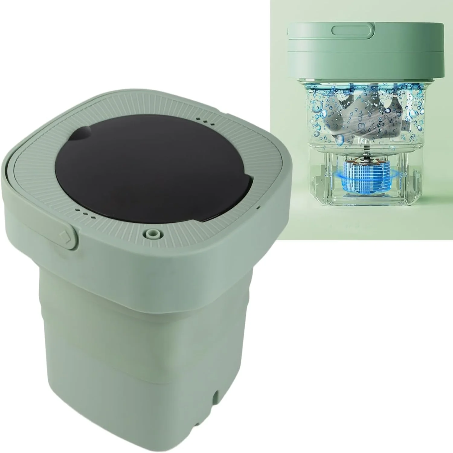 Foldable Washing Machine,6.5L Portable Travel Folding Washing Bucket Underwear Baby Clothes Small Items Washer with Spin Dryer
Foldable Washing Machine,6.5L Portable Travel Folding Washing Bucket Underwear Baby Clothes Small Items Washer with Spin Dryer