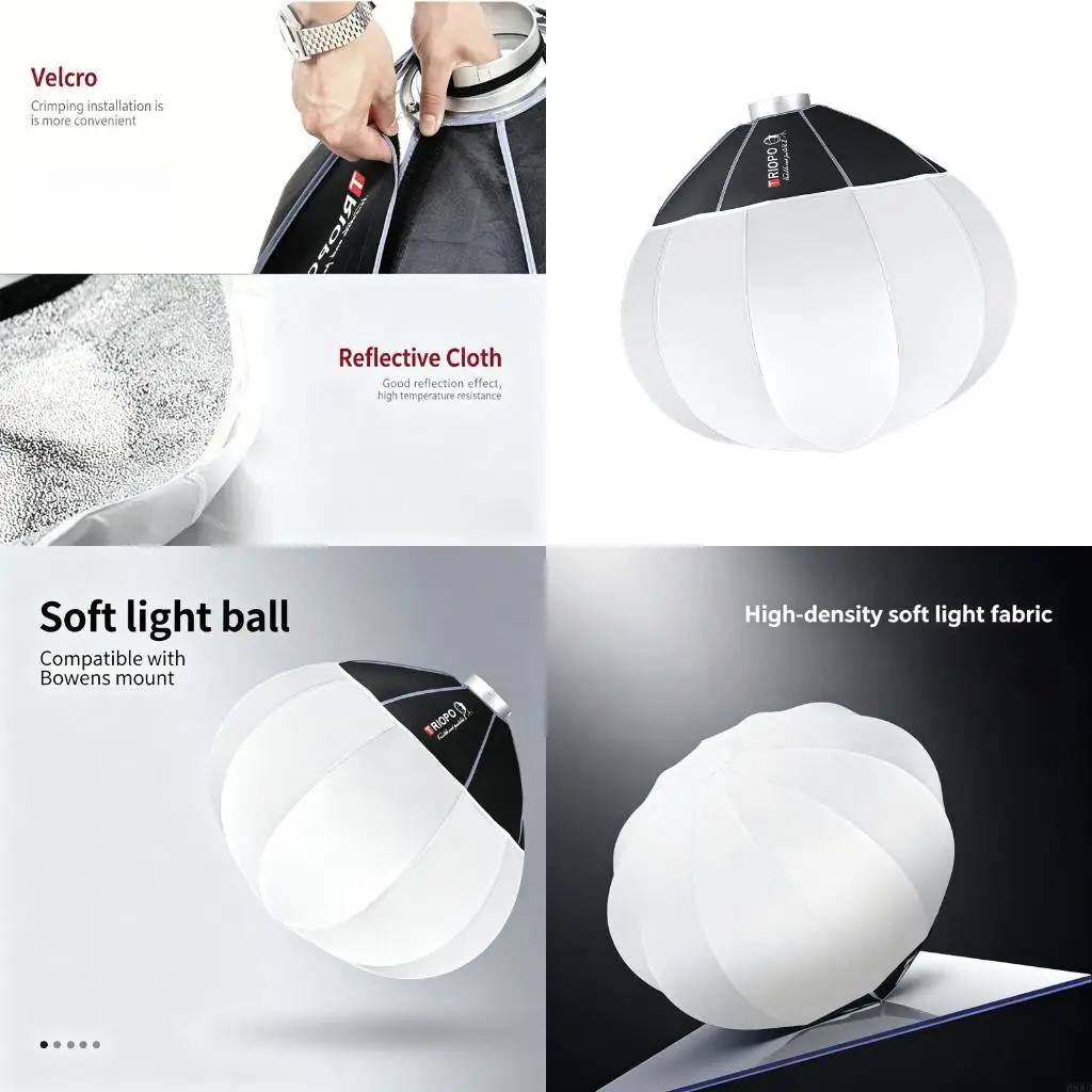 65cm Softbox Professional Spherical Collapsible Soft Box for Live Streaming H8WD
65cm Softbox Professional Spherical Collapsible Soft Box for Live Streaming H8WD