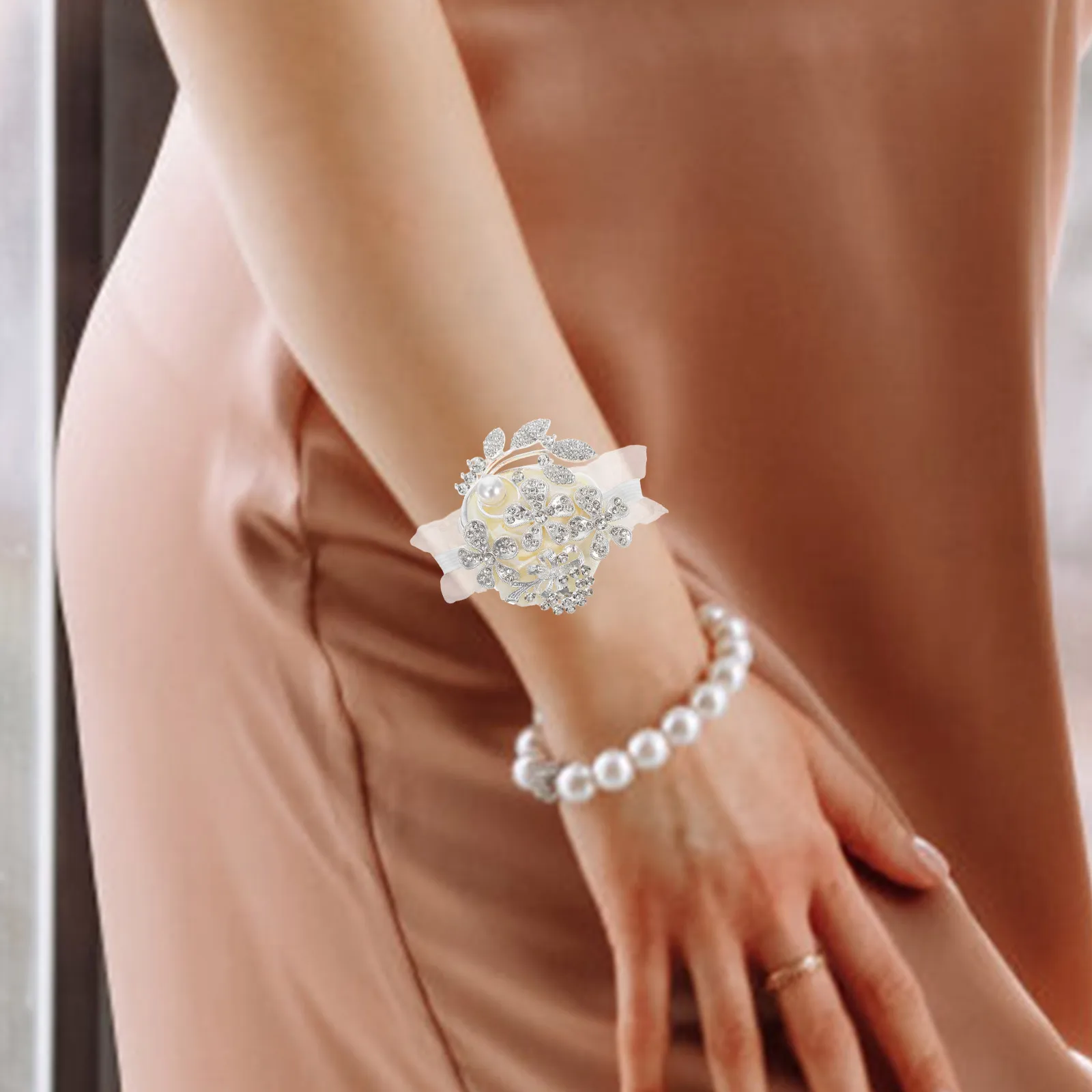 Wrist Floral Bracelet Bridal Bracelets for Wedding Bridesmaids Wristband Hand Jewelry Corsage Prom
Wrist Floral Bracelet Bridal Bracelets for Wedding Bridesmaids Wristband Hand Jewelry Corsage Prom