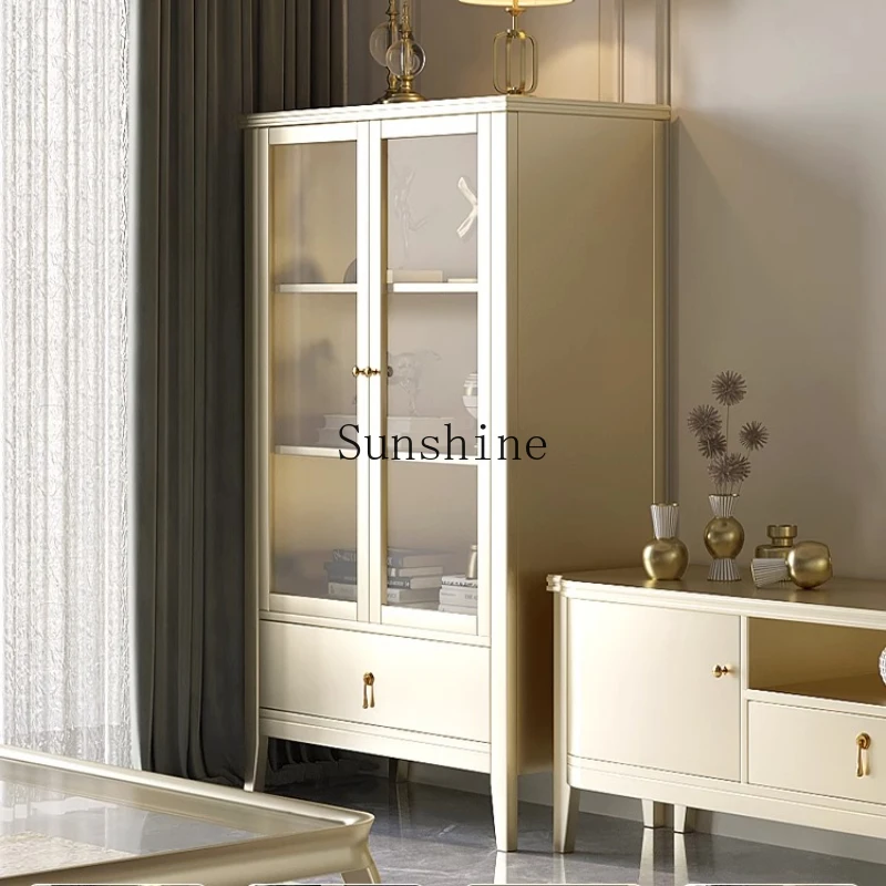 Light luxury solid wood double-door wine cabinet modern simple household small apartment glass door living room storage
Light luxury solid wood double-door wine cabinet modern simple household small apartment glass door living room storage