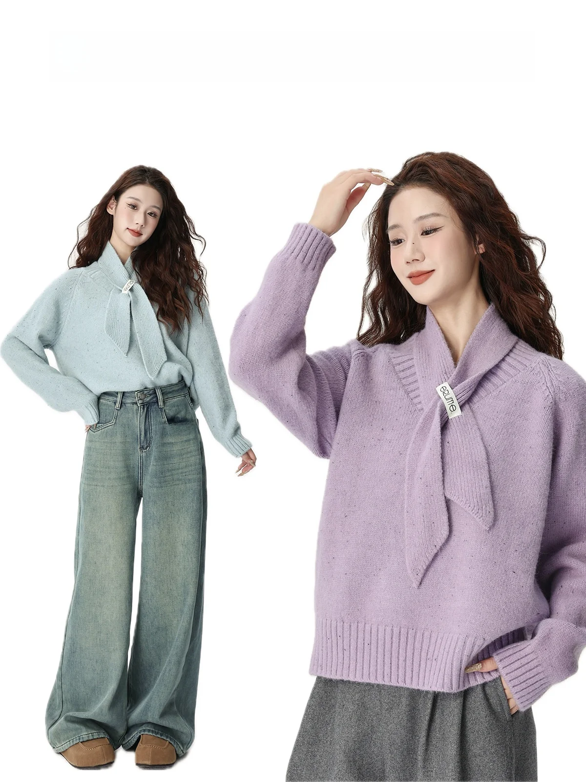 Autumn Winter Cr Colored round Ne Sweater with Belt Knitted Mixed Color Women's Faionable Cozy Sle 2024 Winter New
Autumn Winter Cr Colored round Ne Sweater with Belt Knitted Mixed Color Women's Faionable Cozy Sle 2024 Winter New
