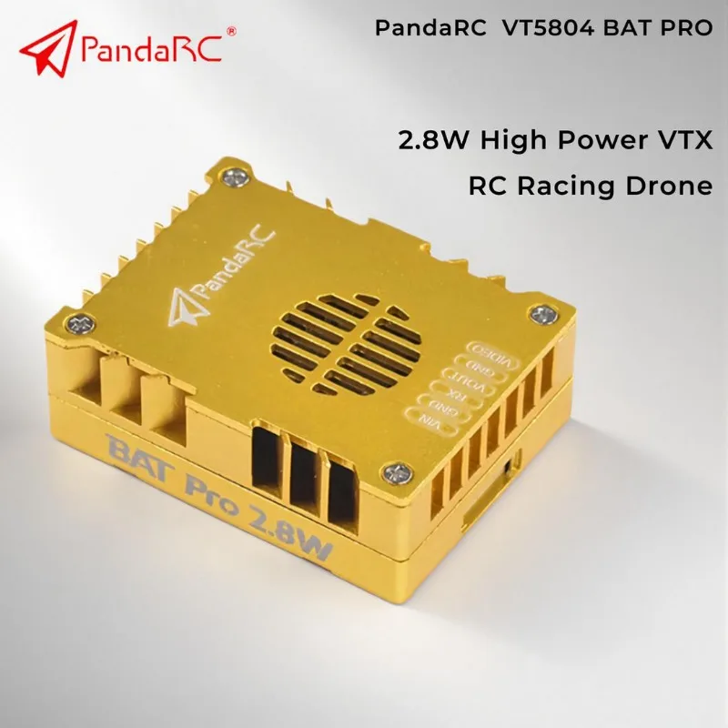 PandaRC VT5804 BAT PRO 2.8W FPV VTX - Мощный видеопередатчик для гоночных дронов на радиоуправлении
PandaRC VT5804 BAT PRO 2.8W FPV VTX - Мощный видеопередатчик для гоночных дронов на радиоуправлении
