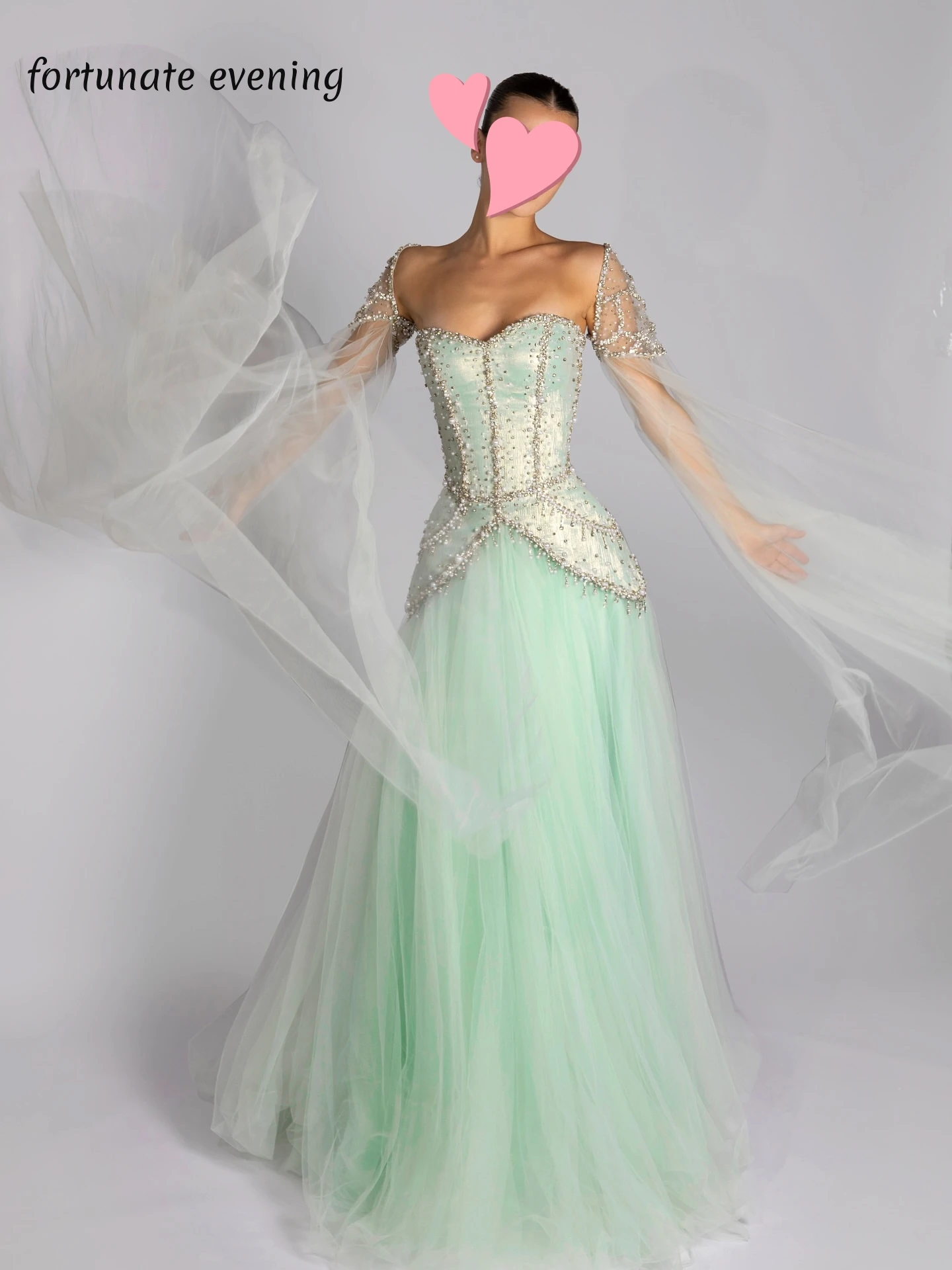 Fortunate Evening Elegant Vintage Sweet Green Mermaid Pearls Crystal Customized Formal Occasion Prom Dress Evening Party Gowns
Fortunate Evening Elegant Vintage Sweet Green Mermaid Pearls Crystal Customized Formal Occasion Prom Dress Evening Party Gowns