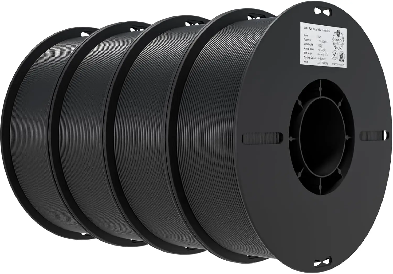 PLA 3D Printer Filament 1.75mm 4KG, 4 Pack 1kg Spool, Dimensional Accuracy +/-0.02mm, Clog-Free, Fits Most FDM Printers
PLA 3D Printer Filament 1.75mm 4KG, 4 Pack 1kg Spool, Dimensional Accuracy +/-0.02mm, Clog-Free, Fits Most FDM Printers