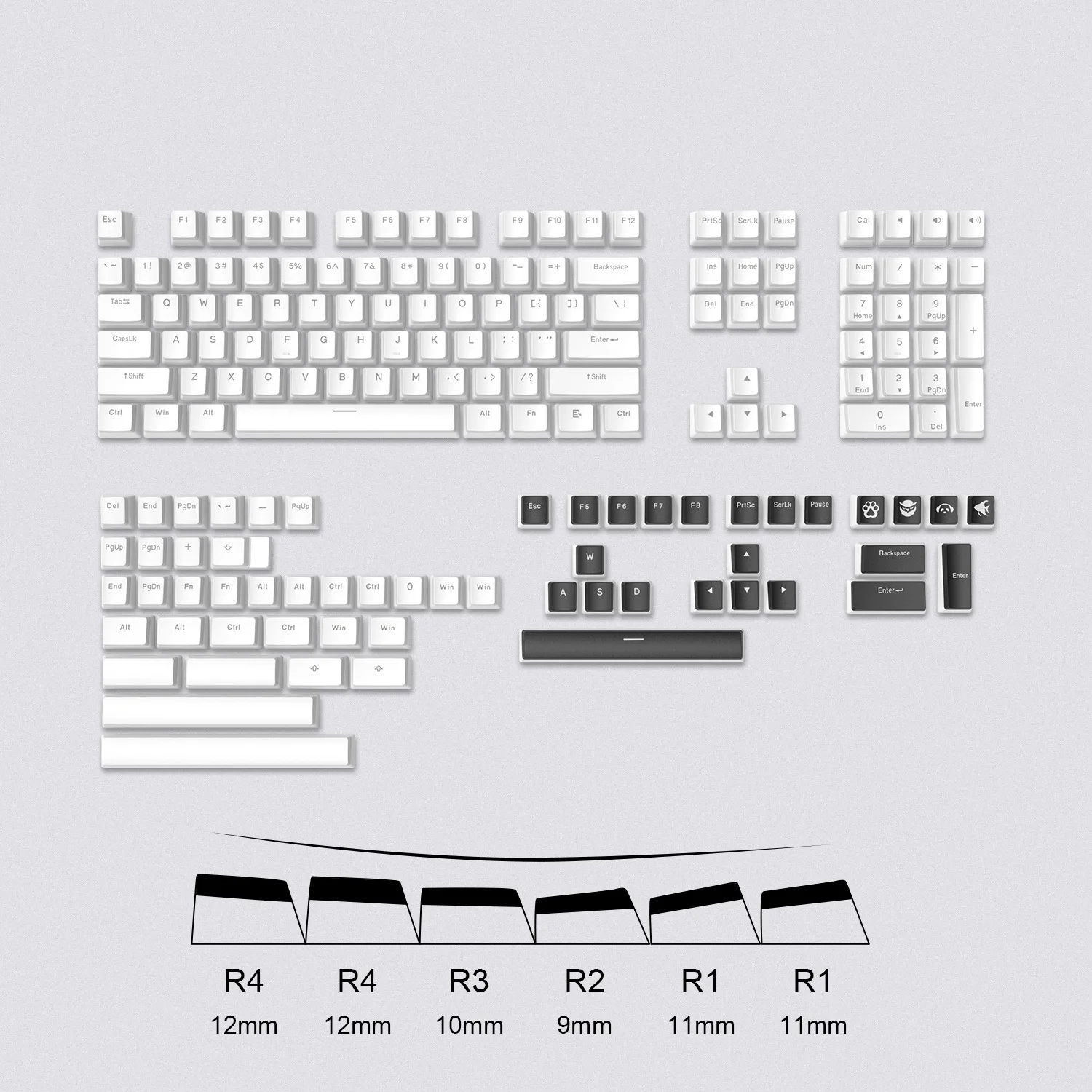 Pudding OEM highly engraved transparent keycap PBT creative personality customized double leather milk 165 keys
Pudding OEM highly engraved transparent keycap PBT creative personality customized double leather milk 165 keys