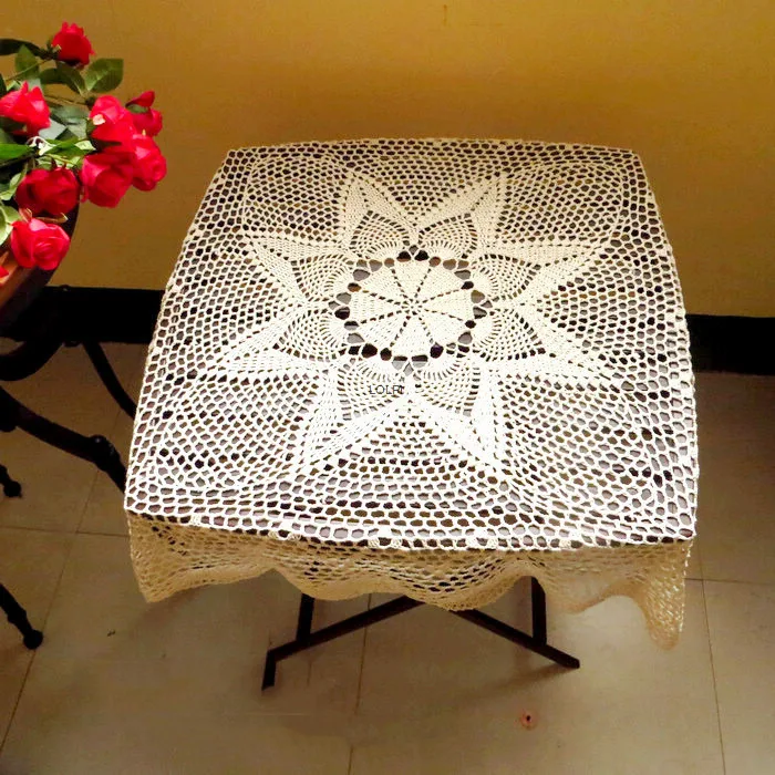 Handmade Crochet Hook Flower Pure Cotton Lace Weaving Countryside American Square Tablecloth Round Table Decorative Cover Cloth
Handmade Crochet Hook Flower Pure Cotton Lace Weaving Countryside American Square Tablecloth Round Table Decorative Cover Cloth