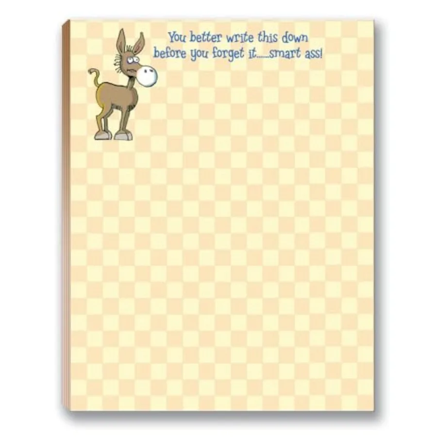 Stonehouse Collection Funny Co-Worker Notepads 2-Pack, 50 Sheets Each Humorous Memo Pads for To-Do Lists, Grocery Lists and Rem
Stonehouse Collection Funny Co-Worker Notepads 2-Pack, 50 Sheets Each Humorous Memo Pads for To-Do Lists, Grocery Lists and Rem