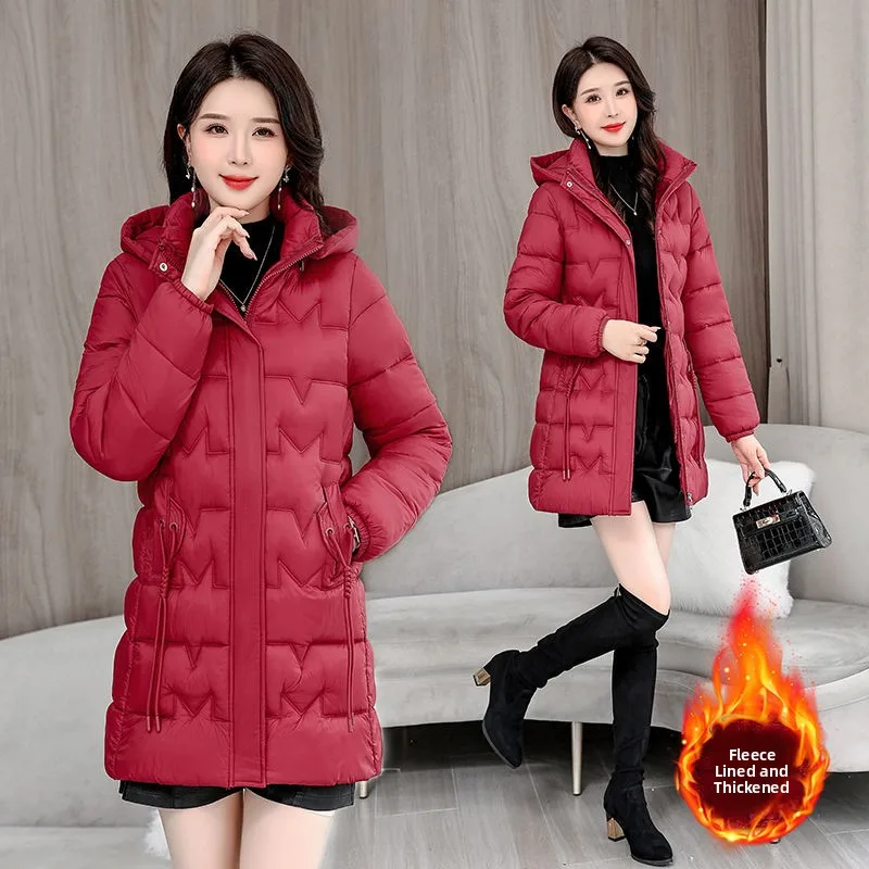 Women's Winter Thiened down Cotton Jaet Loose Fit Hooded Zipper Closure Long Sve Mid-Length Coat Warm Outerwear
Women's Winter Thiened down Cotton Jaet Loose Fit Hooded Zipper Closure Long Sve Mid-Length Coat Warm Outerwear