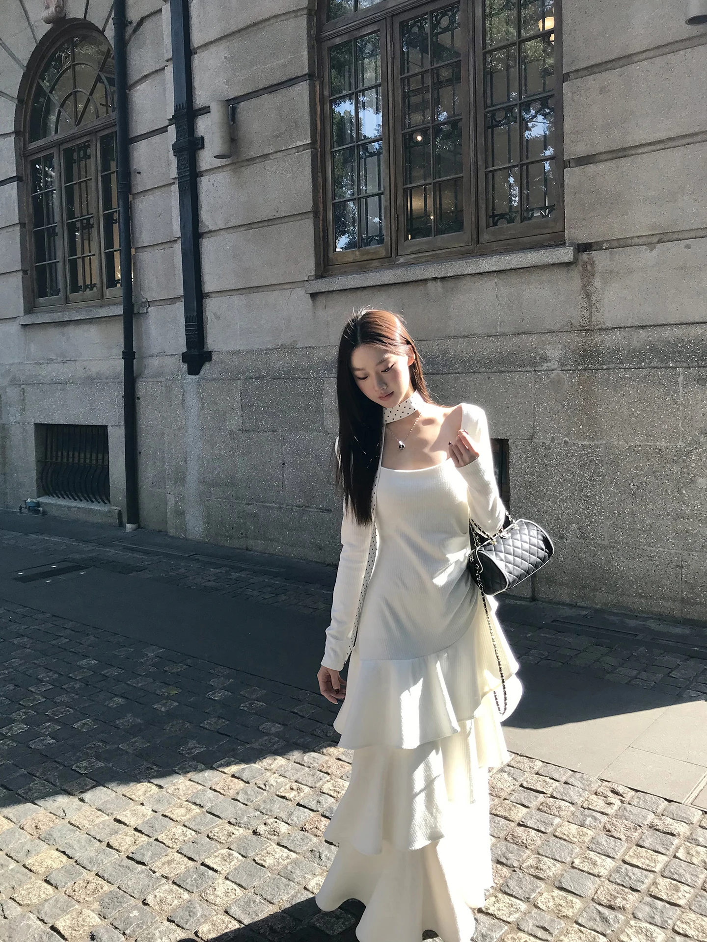 Spring New Arrival White Knitted Long Dr Women's Slim Fit High Waist A-Line Skirt Ele Sle Cotton Blend Long Sve
Spring New Arrival White Knitted Long Dr Women's Slim Fit High Waist A-Line Skirt Ele Sle Cotton Blend Long Sve