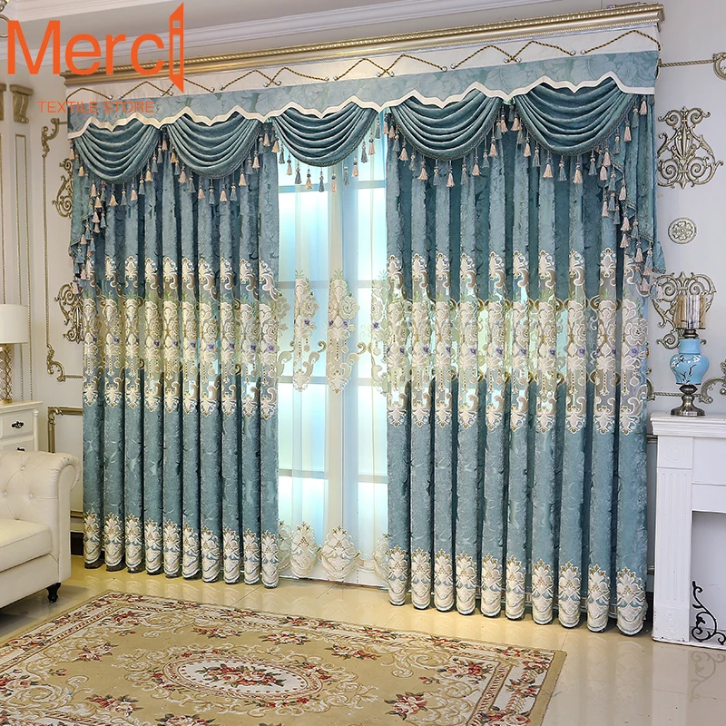 Luxury European-Style Atmospheric Hollow Embroidered Curtains Thickened Chenille Finished Product for Living Room Bedroom Villa
Luxury European-Style Atmospheric Hollow Embroidered Curtains Thickened Chenille Finished Product for Living Room Bedroom Villa