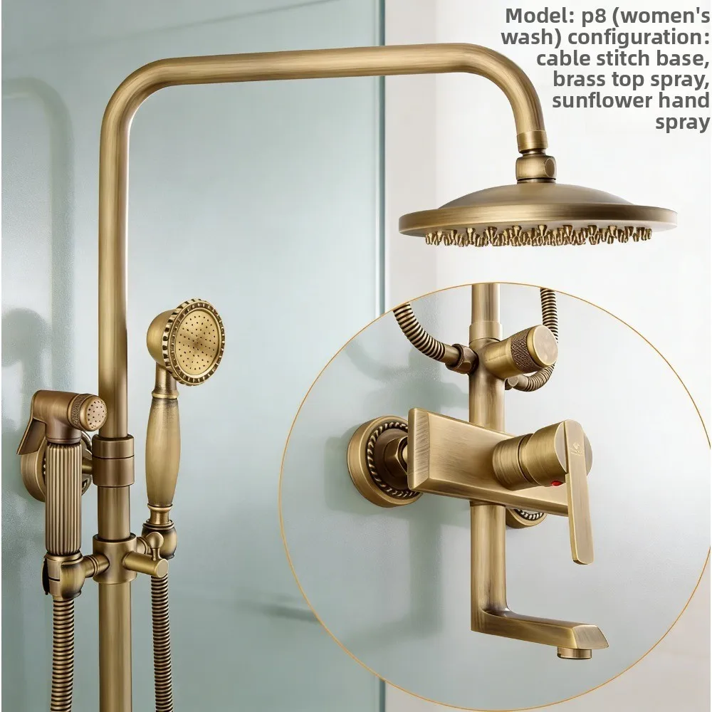 Красивый набор для тропического душа, душевая система, латунный классический смеситель для ванны
Красивый набор для тропического душа, душевая система, латунный классический смеситель для ванны