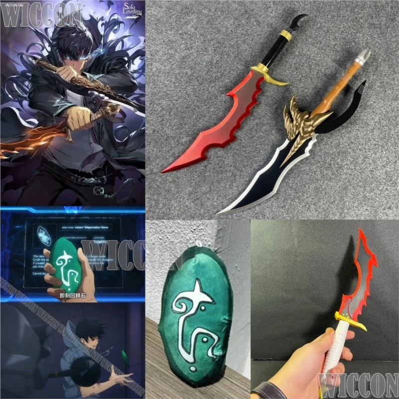 Sung Jinwoo Solo Anime Red Knife Model Green Stone Prop Leveling Cosplay Accessories Man Women Gifts Cos Carnival Customized
Sung Jinwoo Solo Anime Red Knife Model Green Stone Prop Leveling Cosplay Accessories Man Women Gifts Cos Carnival Customized