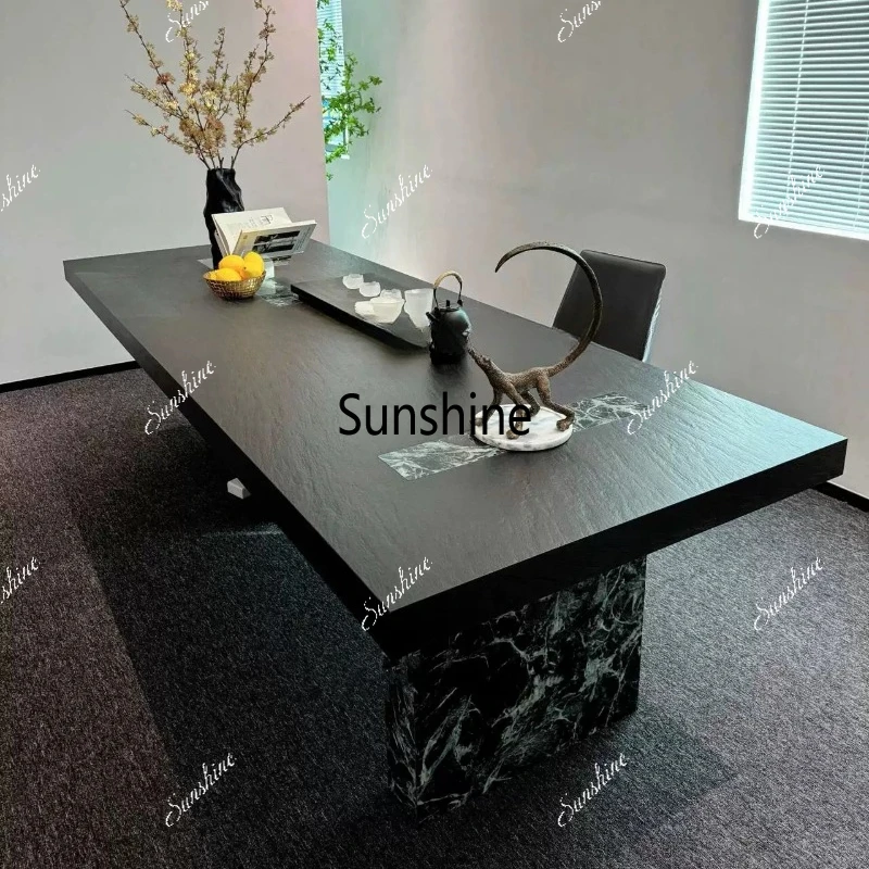 French minimalist dining table design solid wood modern light luxury office
French minimalist dining table design solid wood modern light luxury office