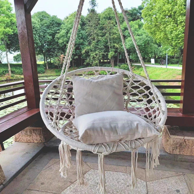 Round Hanging Hammock Outdoor Garden Cotton Rope Weave Macrame Fringe Patio Pet Swing Chair
Round Hanging Hammock Outdoor Garden Cotton Rope Weave Macrame Fringe Patio Pet Swing Chair