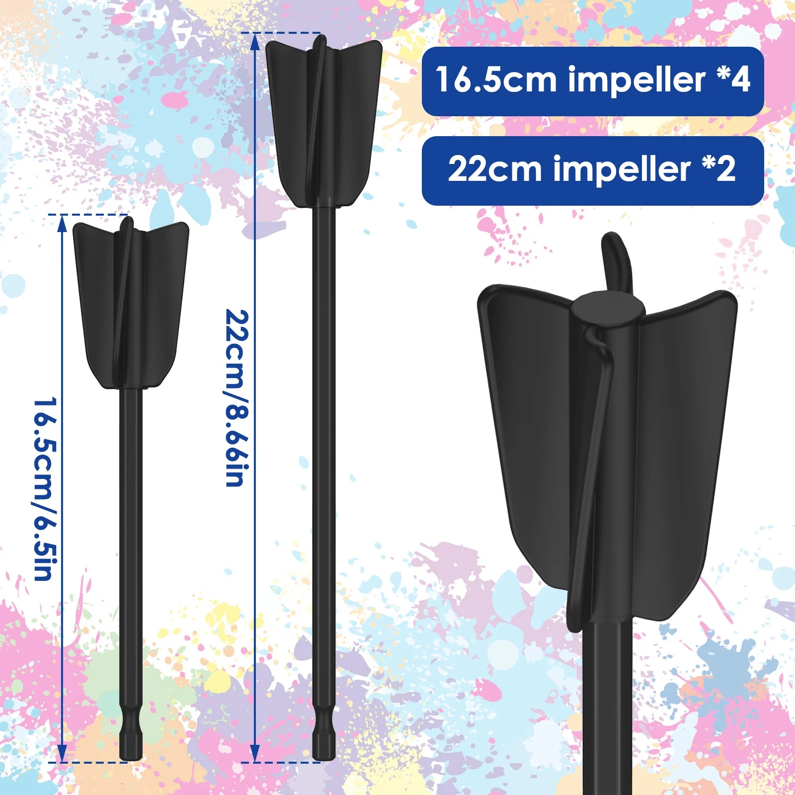 6Pcs Epoxy Mixing Sticks Drill Paint Stirring Rod for Cement Resin Latex Oil Paint Multifunction Putty Mixer Attachment
6Pcs Epoxy Mixing Sticks Drill Paint Stirring Rod for Cement Resin Latex Oil Paint Multifunction Putty Mixer Attachment