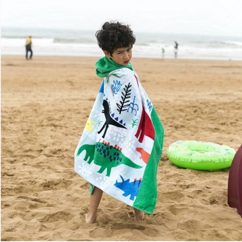 76*127cm 100% Cotton Beach Towel Europe And American PBK No Formaldehyde Swimming Wearable Children Hooded Bath Towel Cape T1
76*127cm 100% Cotton Beach Towel Europe And American PBK No Formaldehyde Swimming Wearable Children Hooded Bath Towel Cape T1