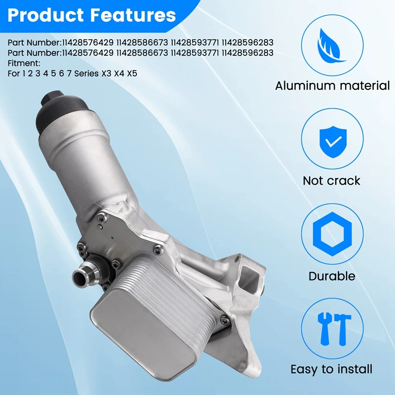 11428576429 Car Engine Oil Cooler Oil Filter Housing For BMW 1 2 3 4 5 6 7 Series X3 X4 X5 11428586673 11428593771
11428576429 Car Engine Oil Cooler Oil Filter Housing For BMW 1 2 3 4 5 6 7 Series X3 X4 X5 11428586673 11428593771