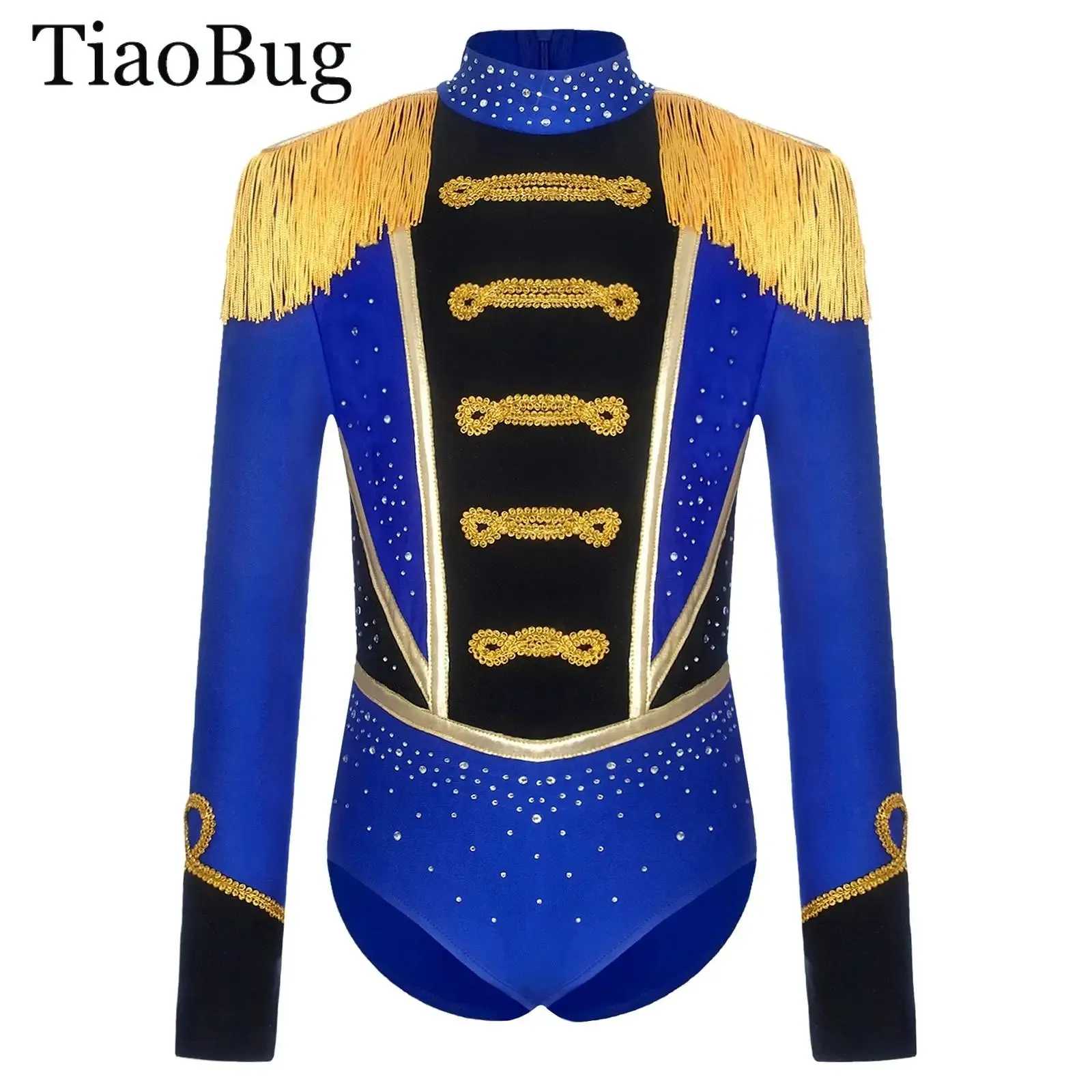 Girls Rhinestones Circus Ringmaster Costumes Halloween Magician Lion Tamer Cosplay Long Sleeve Fringed Epaulet Leotard Bodysuit
Girls Rhinestones Circus Ringmaster Costumes Halloween Magician Lion Tamer Cosplay Long Sleeve Fringed Epaulet Leotard Bodysuit