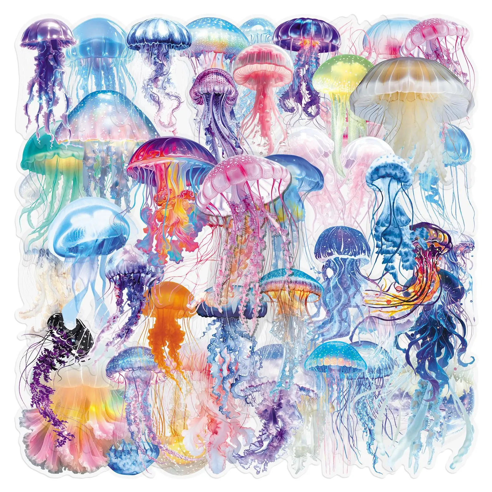 50PCS Jellyfish Transparent PET Stickers Cartoon Aquatic Marine Animals Exquisite Notebook Stationery Stickers
50PCS Jellyfish Transparent PET Stickers Cartoon Aquatic Marine Animals Exquisite Notebook Stationery Stickers