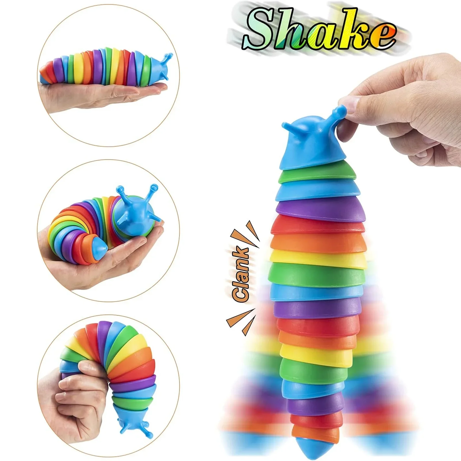 3D Slug Fidget Doll Colorful Slug Snail Toy Articulated Flexible All Ages Relief Anti-Anxiety Sensory Dolls for Children
3D Slug Fidget Doll Colorful Slug Snail Toy Articulated Flexible All Ages Relief Anti-Anxiety Sensory Dolls for Children