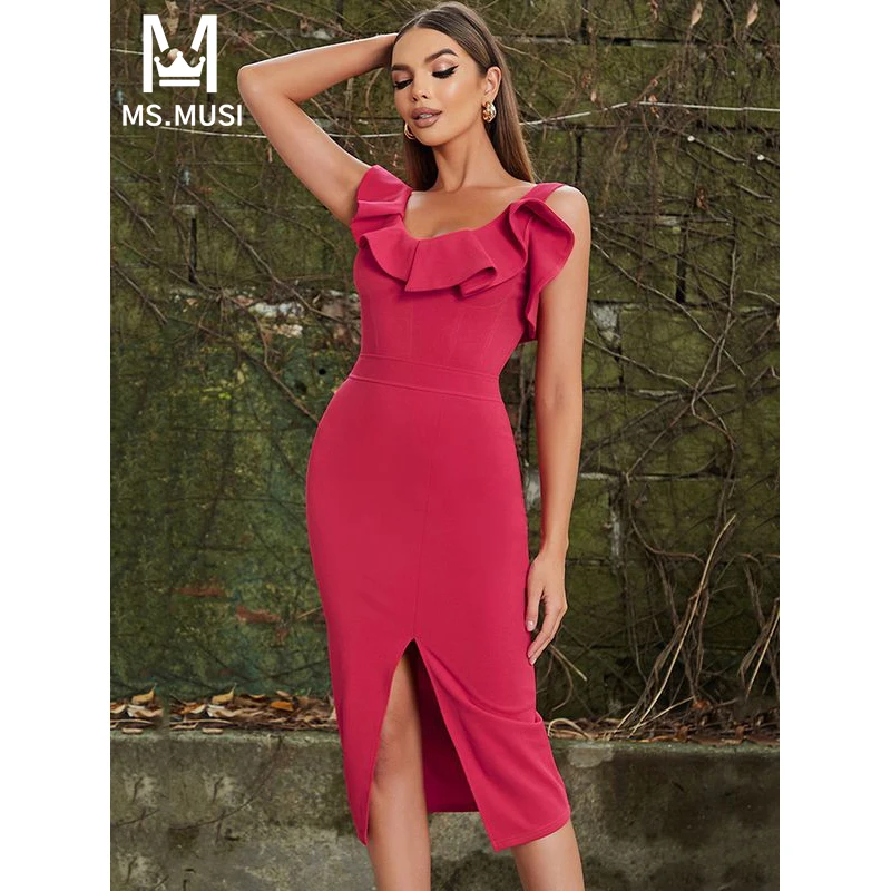 MSMUSI 2024 New Fashion Women Sexy Strap One Shoulder One Shoulder Draped Sleeveless Bodycon Party Club Event Slit Midi Dress
MSMUSI 2024 New Fashion Women Sexy Strap One Shoulder One Shoulder Draped Sleeveless Bodycon Party Club Event Slit Midi Dress
