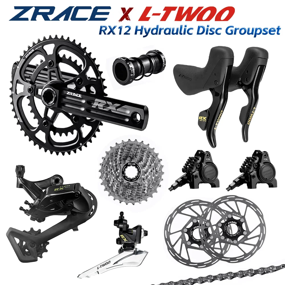 LTWOO RX12 Hydraulic Disc + ZRACE Crank Cassette Chain, 2x12 Speed, 24s Road Groupset, for Road bike Bicycle / R7170 R8170
LTWOO RX12 Hydraulic Disc + ZRACE Crank Cassette Chain, 2x12 Speed, 24s Road Groupset, for Road bike Bicycle / R7170 R8170