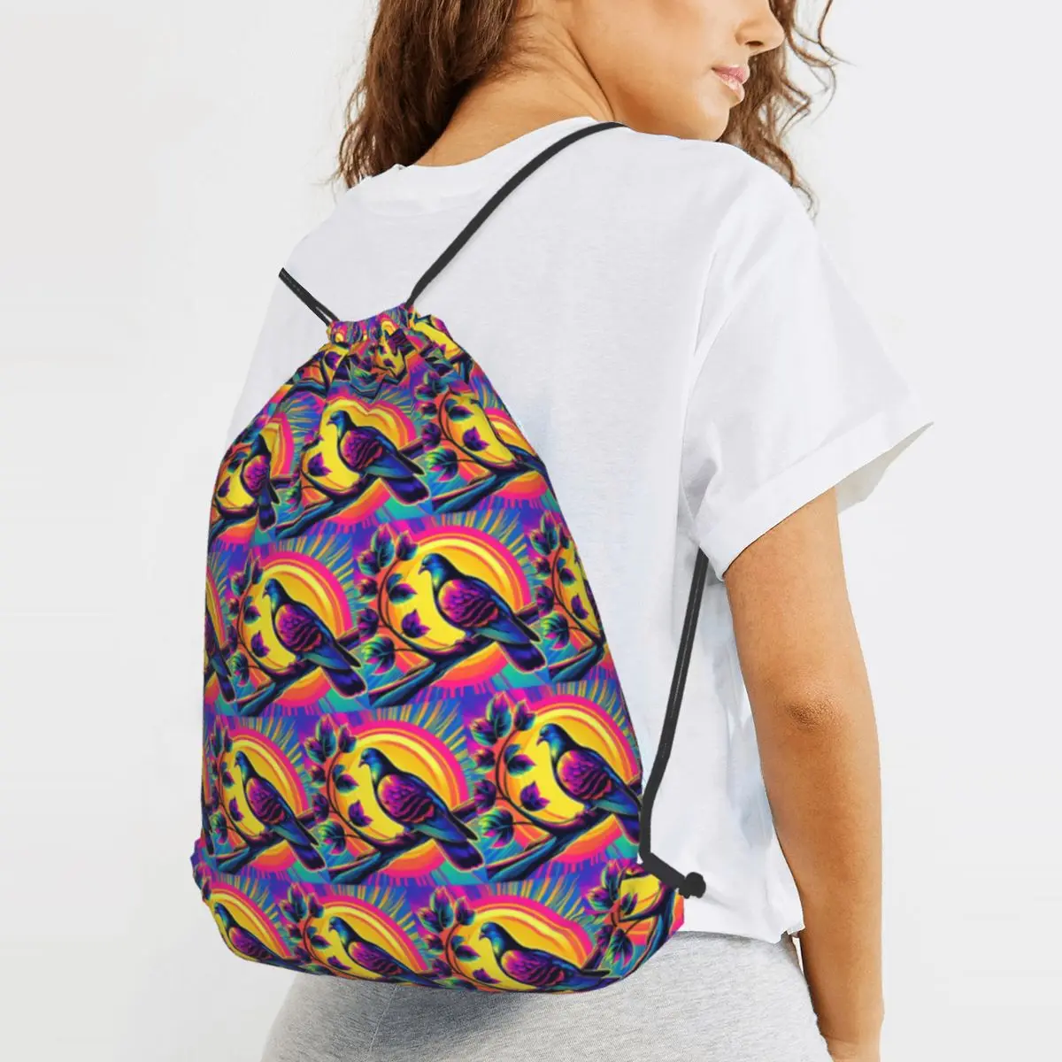 Neon Bird On Branch Vibrant Sunburst Backpacks Portable Drawstring Bundle Pocket Shoes Bag Book Bags for Man Woman School
Neon Bird On Branch Vibrant Sunburst Backpacks Portable Drawstring Bundle Pocket Shoes Bag Book Bags for Man Woman School