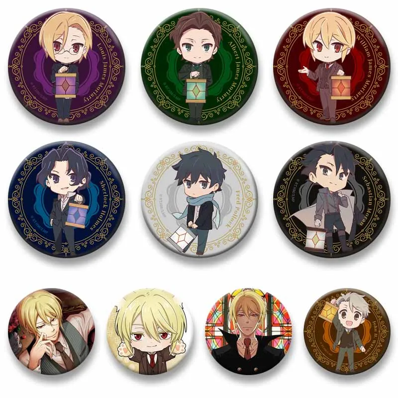 Japanese Anime M-Moriarty The Patriot Enamel Pins Cute Cartoon Figure Chibi Badges William James Mycroft Holmes Brooch Accessory
Japanese Anime M-Moriarty The Patriot Enamel Pins Cute Cartoon Figure Chibi Badges William James Mycroft Holmes Brooch Accessory