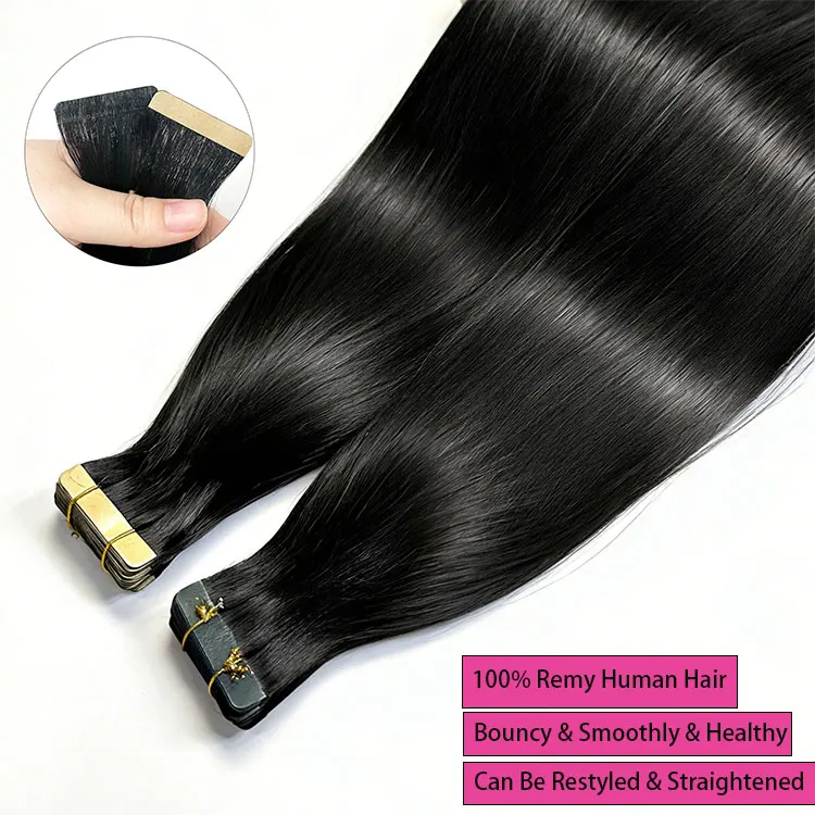 50 Pcs Straight Seamless tape in hair extensions human hair 16A Invisible Tape in Hair Brazilian Black 100% Human Hair For Women
50 Pcs Straight Seamless tape in hair extensions human hair 16A Invisible Tape in Hair Brazilian Black 100% Human Hair For Women