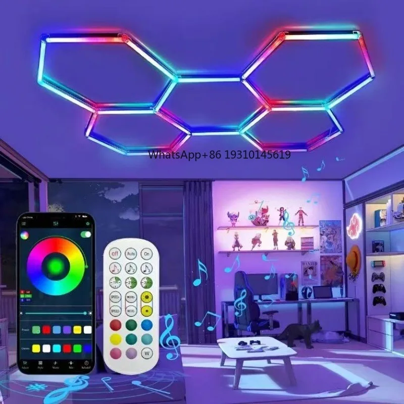 【From China】RGB Hexagon Garage Lights, 356 Colors Mode Music Sync LED Garage Lights, Smart App Remote Control, DIY Honeycomb Cei
【From China】RGB Hexagon Garage Lights, 356 Colors Mode Music Sync LED Garage Lights, Smart App Remote Control, DIY Honeycomb Cei