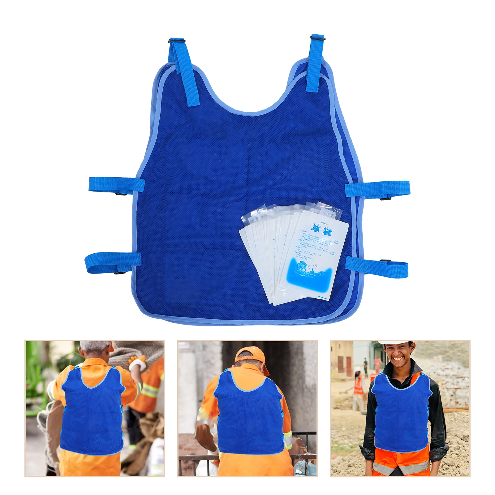 1 Set Ice Vest For Men Women Hot Weather Adjustable Breathable Body Cooling Vest With Ice Packs Cooling Gear For Outdoor Sports
1 Set Ice Vest For Men Women Hot Weather Adjustable Breathable Body Cooling Vest With Ice Packs Cooling Gear For Outdoor Sports