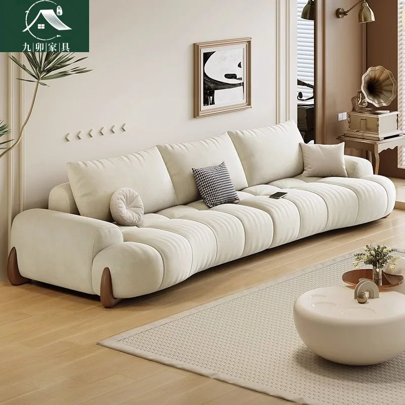 Cream Style Fabric Sofa Italian Light Luxury Living Room Small Apartment Sofa Modern Simple Cloth Straight Row Sofa
Cream Style Fabric Sofa Italian Light Luxury Living Room Small Apartment Sofa Modern Simple Cloth Straight Row Sofa