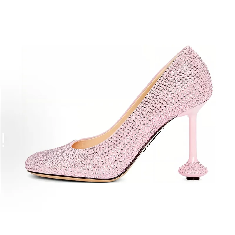 2026 New Women's Sparkling Crystal-Embellished Pumps Unique Sculptural Heel Round Toe Design Party Evening Club Fashion
2026 New Women's Sparkling Crystal-Embellished Pumps Unique Sculptural Heel Round Toe Design Party Evening Club Fashion