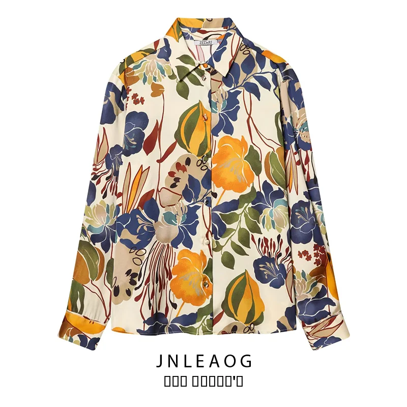 Faionable Casual Print irt Turn-down Collar All-match Women's Clothing Autumn New Sle JNLEAOG Polyester Long Sve
Faionable Casual Print irt Turn-down Collar All-match Women's Clothing Autumn New Sle JNLEAOG Polyester Long Sve
