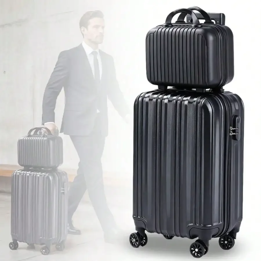2-Piece Luggage Set(14" & 20"), Lightweight Expandable Suitcase With 360-Degree Spinner Wheels, Adjustable Telescopic Handle, Ca
2-Piece Luggage Set(14" & 20"), Lightweight Expandable Suitcase With 360-Degree Spinner Wheels, Adjustable Telescopic Handle, Ca