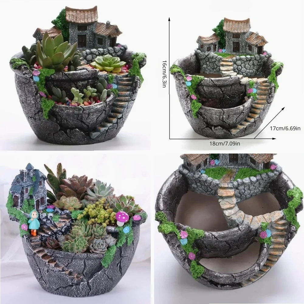 Succulent Plants Planter Flowerpot Resin Flower Pot Desktop Potted Holder Home Garden Decoration Plants Holder
Succulent Plants Planter Flowerpot Resin Flower Pot Desktop Potted Holder Home Garden Decoration Plants Holder