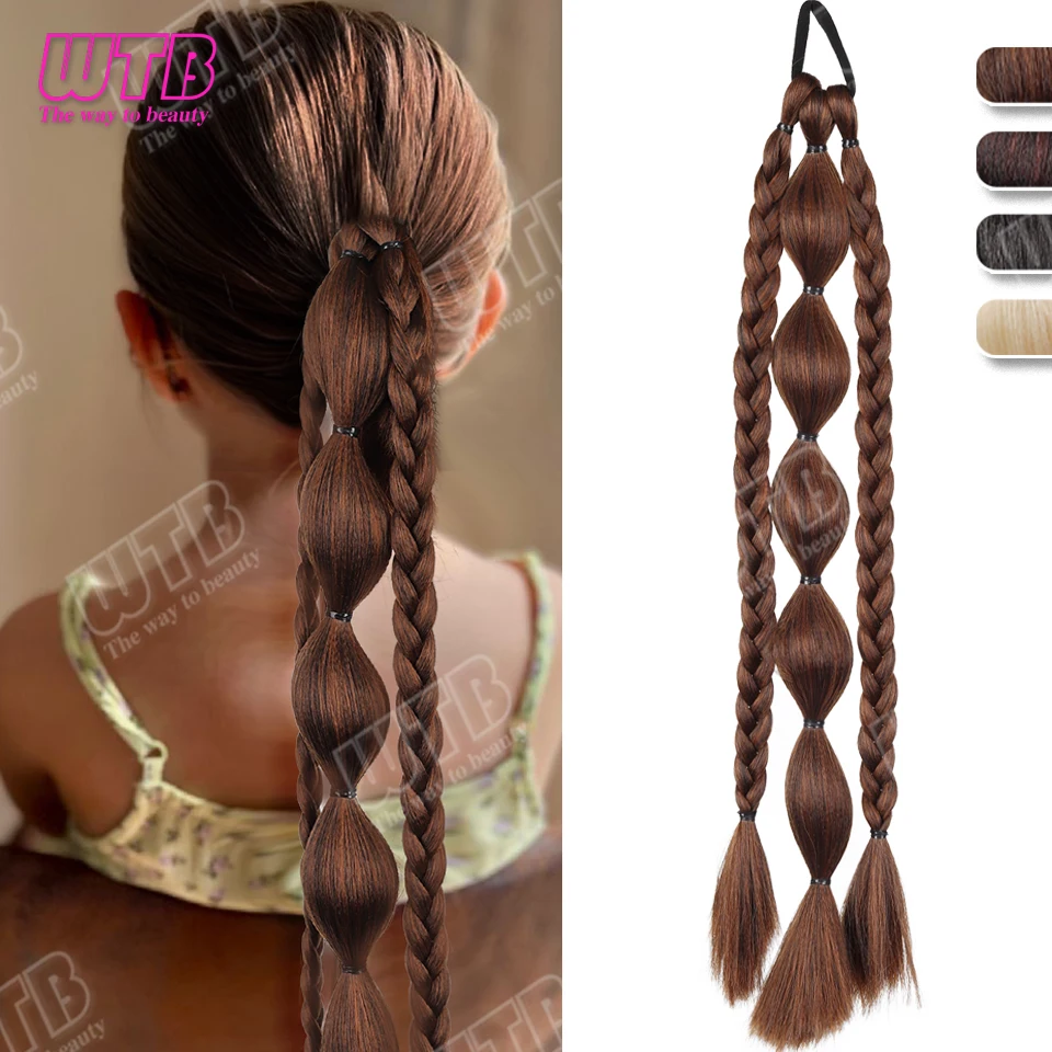 Bubble Braid Synthetic Ponytail Wig Elastic Band Style Boxer Braid Ponytail Wig Suitable for Women Girls for Daily Wear Holidays
Bubble Braid Synthetic Ponytail Wig Elastic Band Style Boxer Braid Ponytail Wig Suitable for Women Girls for Daily Wear Holidays
