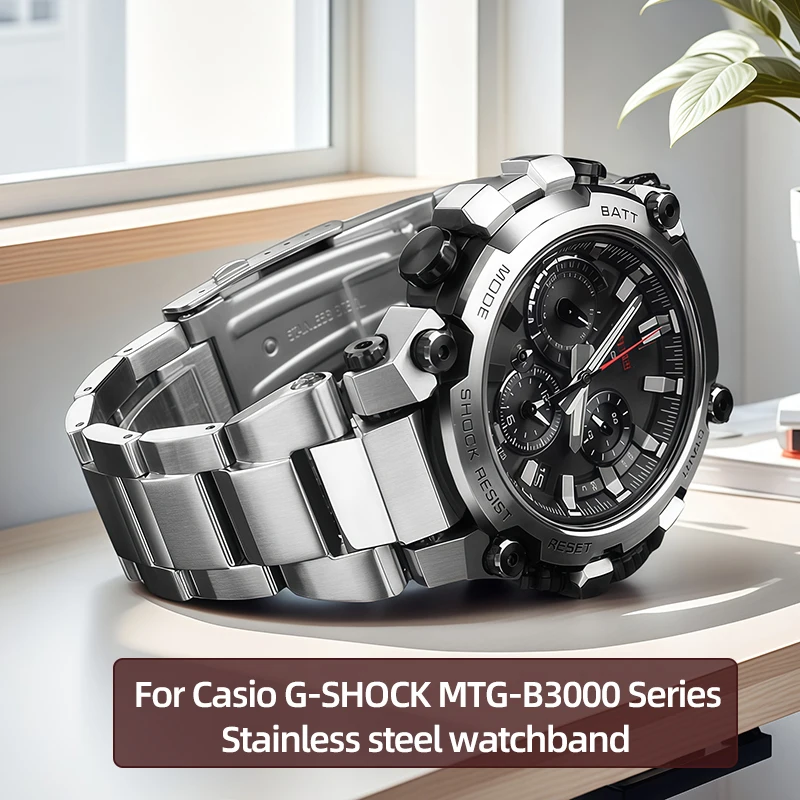 MTG-B3000 Modified Stainless steel watchband For Casio G-SHOCK MTG-B3000 Series Metal men's Black silver strap Watch accessories
MTG-B3000 Modified Stainless steel watchband For Casio G-SHOCK MTG-B3000 Series Metal men's Black silver strap Watch accessories