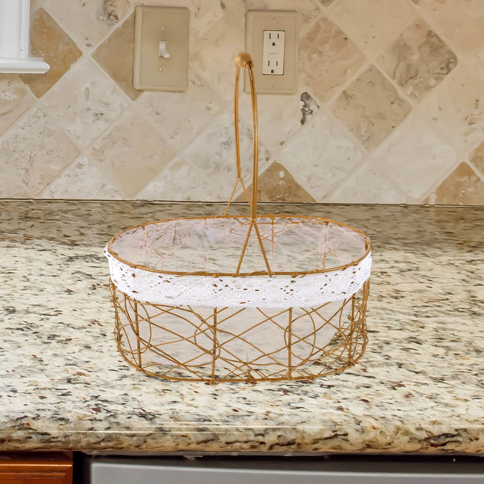 Durable Iron Wire Fruit Basket Decorative Storage Baskets Sturdy Handle Picnic Wedding Flower Girl Woven Metal Mesh
Durable Iron Wire Fruit Basket Decorative Storage Baskets Sturdy Handle Picnic Wedding Flower Girl Woven Metal Mesh