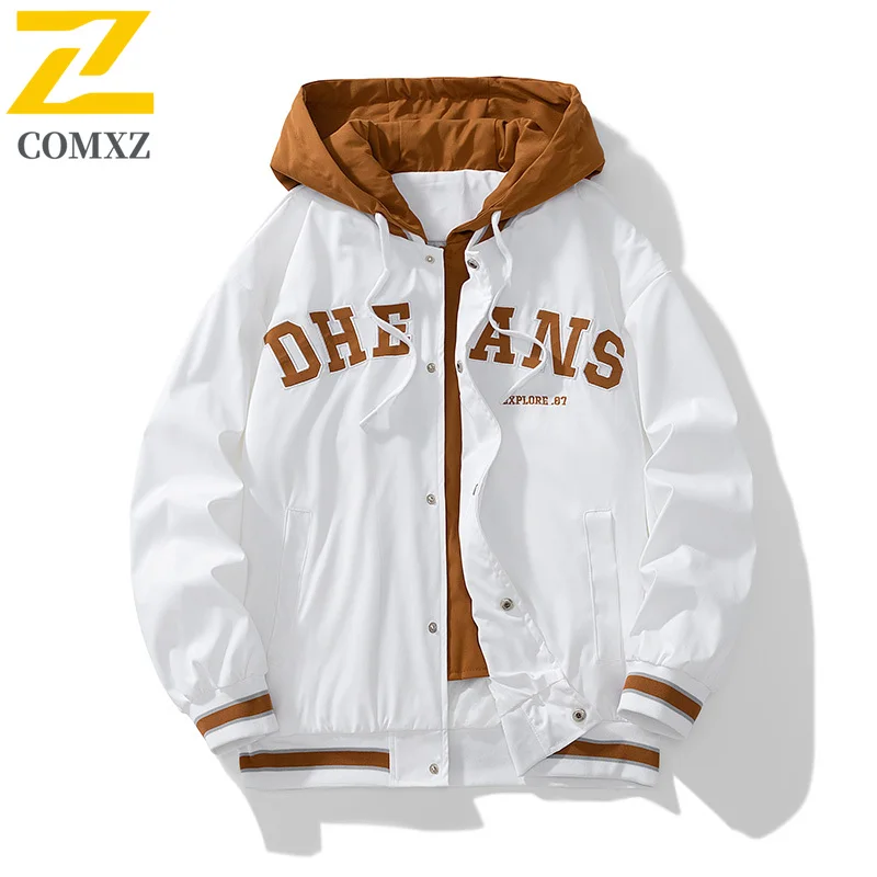 Fake Two-piece Both Men Women Jacke Spring Autumn Fashionable Versatile High-quality Hooded Baseballjacke Commuting Travel Jacke
Fake Two-piece Both Men Women Jacke Spring Autumn Fashionable Versatile High-quality Hooded Baseballjacke Commuting Travel Jacke
