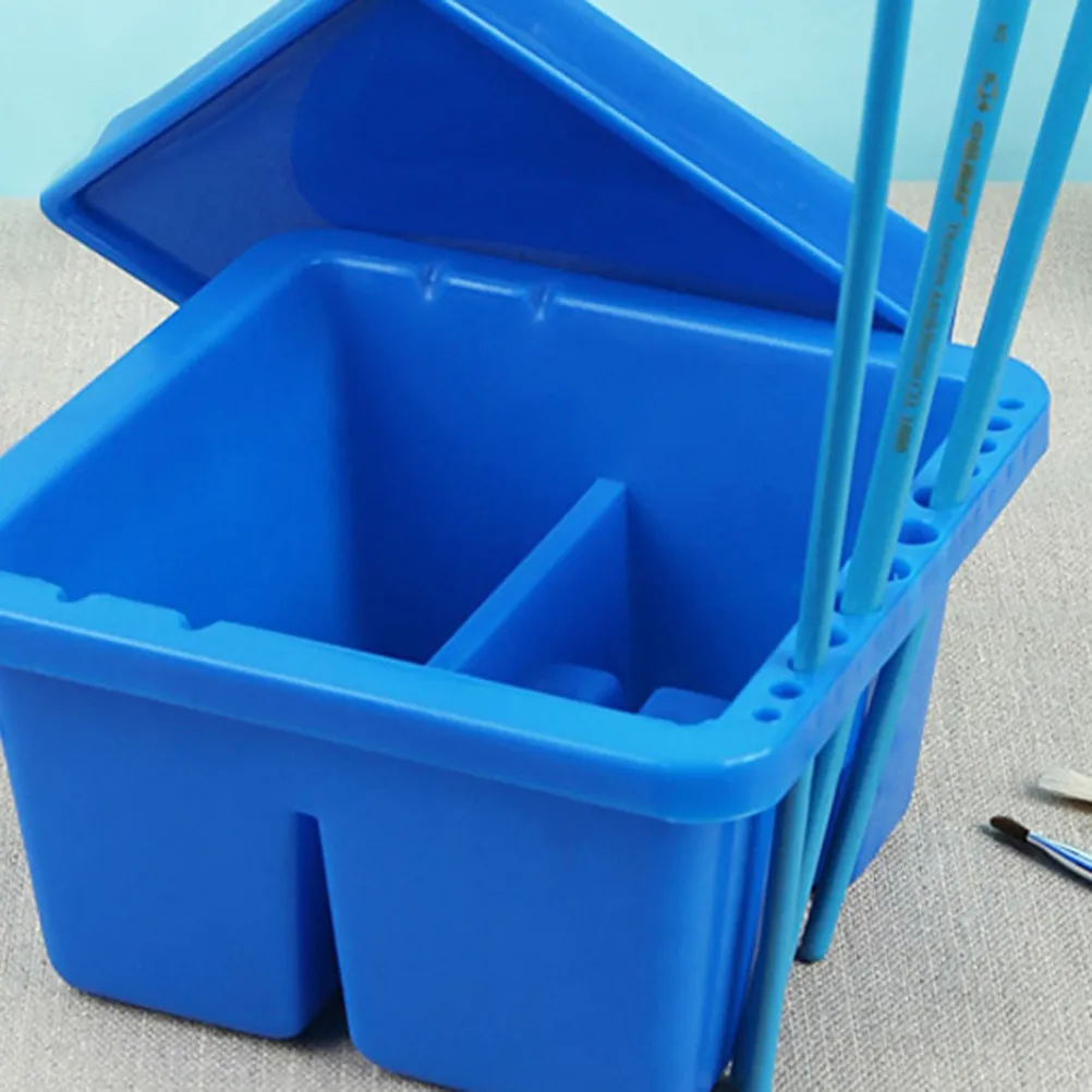 Blue Plastic Multifunctional Brush Washer Square Wash Pen Barrel Painting Brush Holder Slots Art Supplies Art Supplies
Blue Plastic Multifunctional Brush Washer Square Wash Pen Barrel Painting Brush Holder Slots Art Supplies Art Supplies