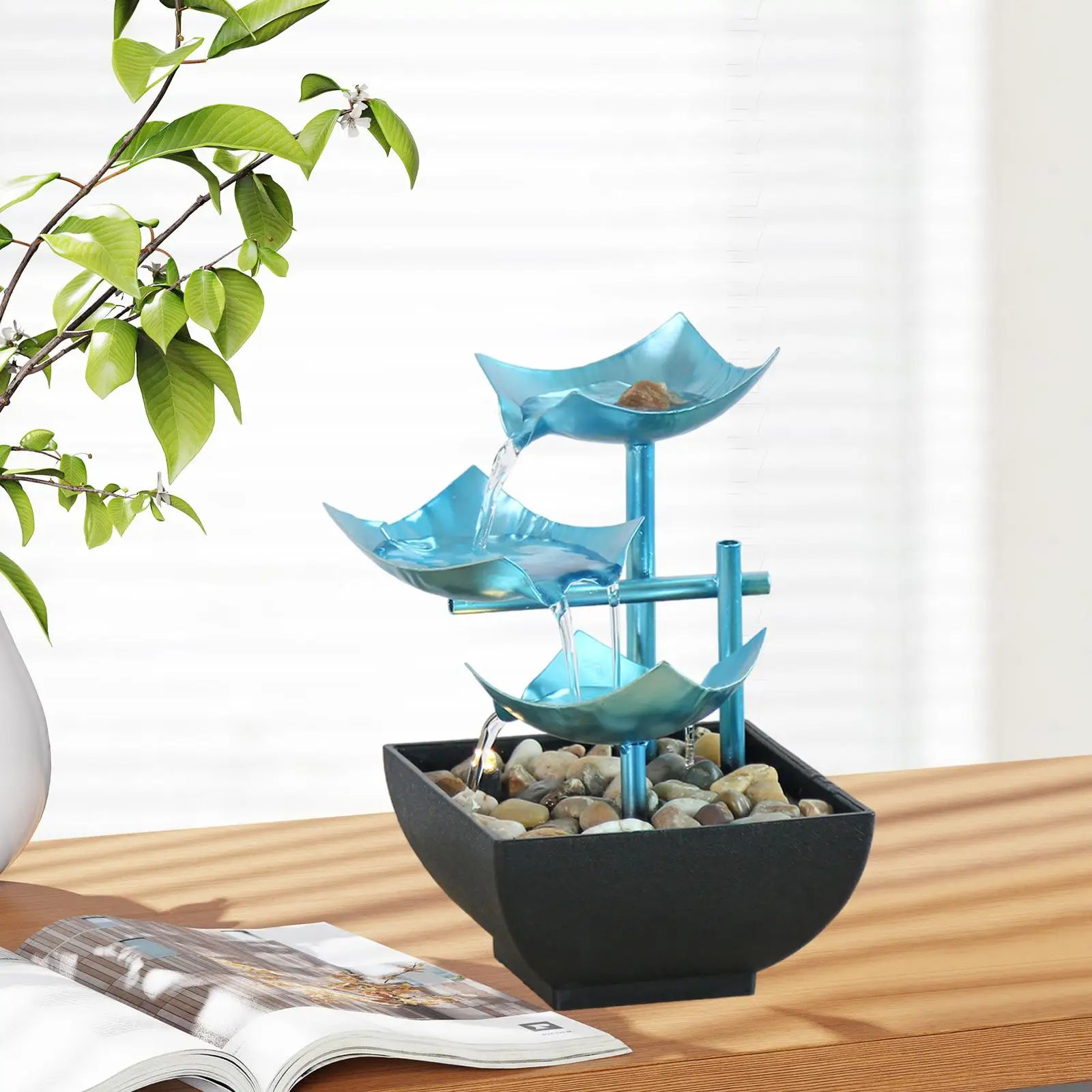 Настольный фонтан-водопад с проточной водой, микроландшафт, 3-уровневый фонтан для дома, офиса, спальни, рабочего стола
Настольный фонтан-водопад с проточной водой, микроландшафт, 3-уровневый фонтан для дома, офиса, спальни, рабочего стола
