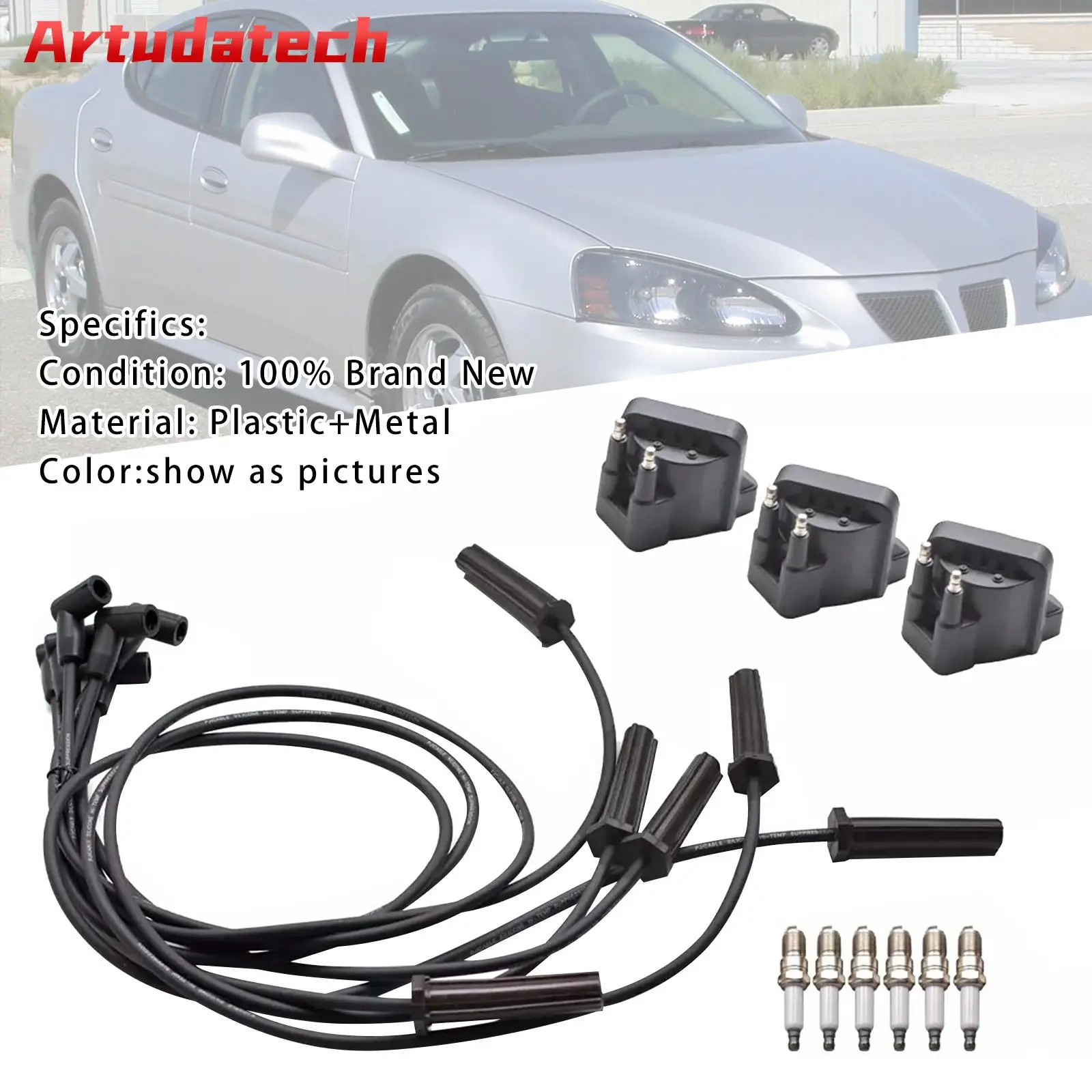 Artudatech 6x Spark Plug+3x DR39 Ignition Coil +6x Wires For Buick Lucerne 3.8L 1996-2001 2002 2003 2004 2005 2006 2007 2008
Artudatech 6x Spark Plug+3x DR39 Ignition Coil +6x Wires For Buick Lucerne 3.8L 1996-2001 2002 2003 2004 2005 2006 2007 2008
