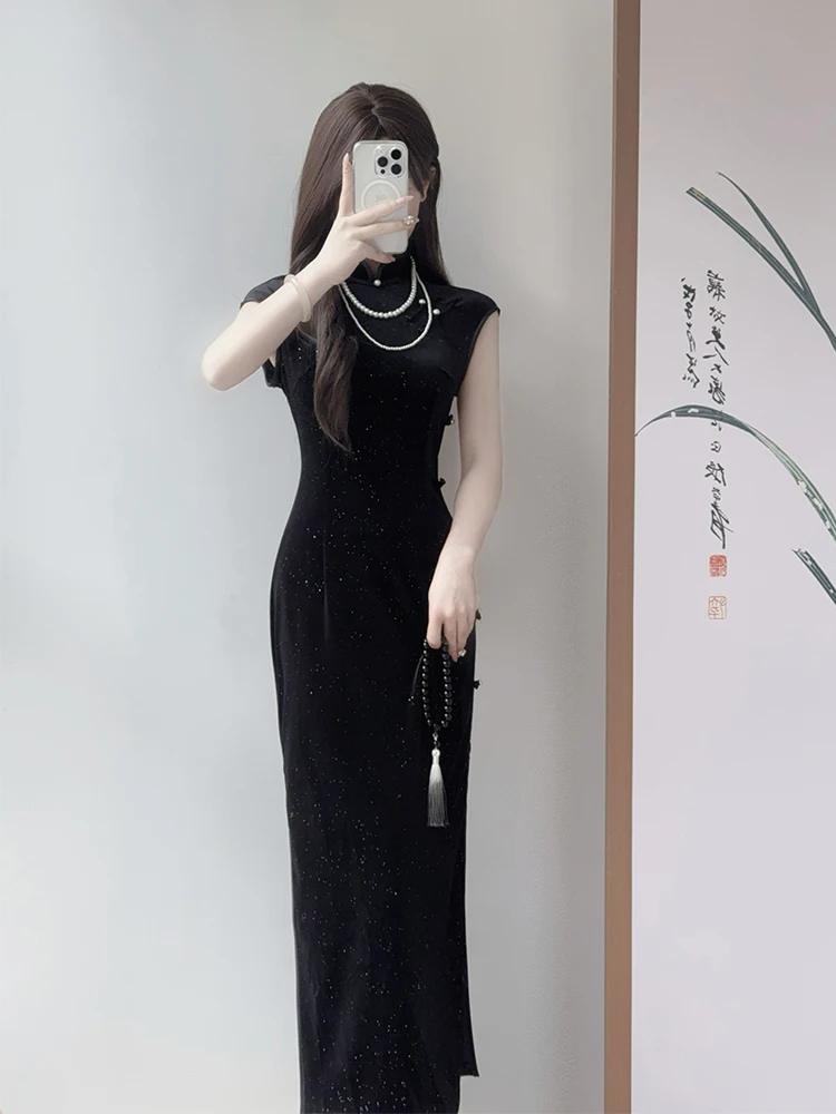 Ele Bla Svel Long Gown Vintage Sle Low Slit Daily Wear Comfortable Fit Chinese National Faion
Ele Bla Svel Long Gown Vintage Sle Low Slit Daily Wear Comfortable Fit Chinese National Faion
