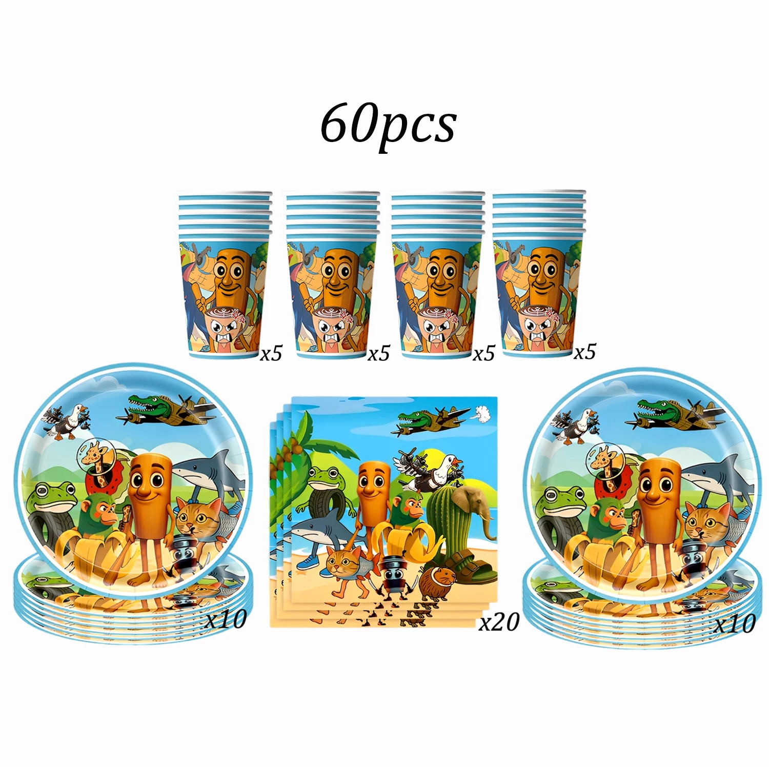 Italian Brainrot balloon Birthday Party Decoration Tung Tung Sahur Tralalelo Tralala Tableware plate cup set for Party Supplie
Italian Brainrot balloon Birthday Party Decoration Tung Tung Sahur Tralalelo Tralala Tableware plate cup set for Party Supplie