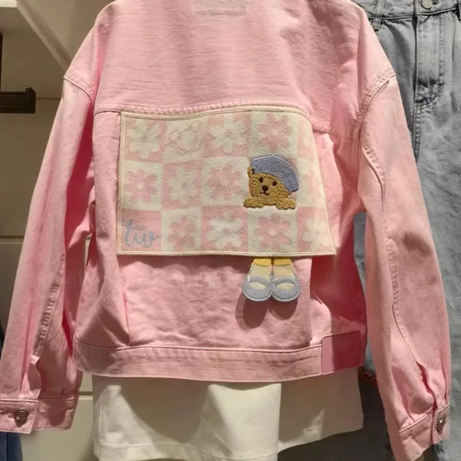 European Sle Versatile Loose Pink Denim Jaet ort Outerwear Design Sensation Anti-aging Super Beautiful Top
European Sle Versatile Loose Pink Denim Jaet ort Outerwear Design Sensation Anti-aging Super Beautiful Top