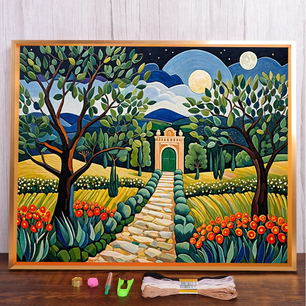 Scenery Moon Night Pre-Printed Cross Stitch DIY Embroidery Complete Kit Craft Knitting Handmade Handiwork Jewelry Wholesale Gift
Scenery Moon Night Pre-Printed Cross Stitch DIY Embroidery Complete Kit Craft Knitting Handmade Handiwork Jewelry Wholesale Gift